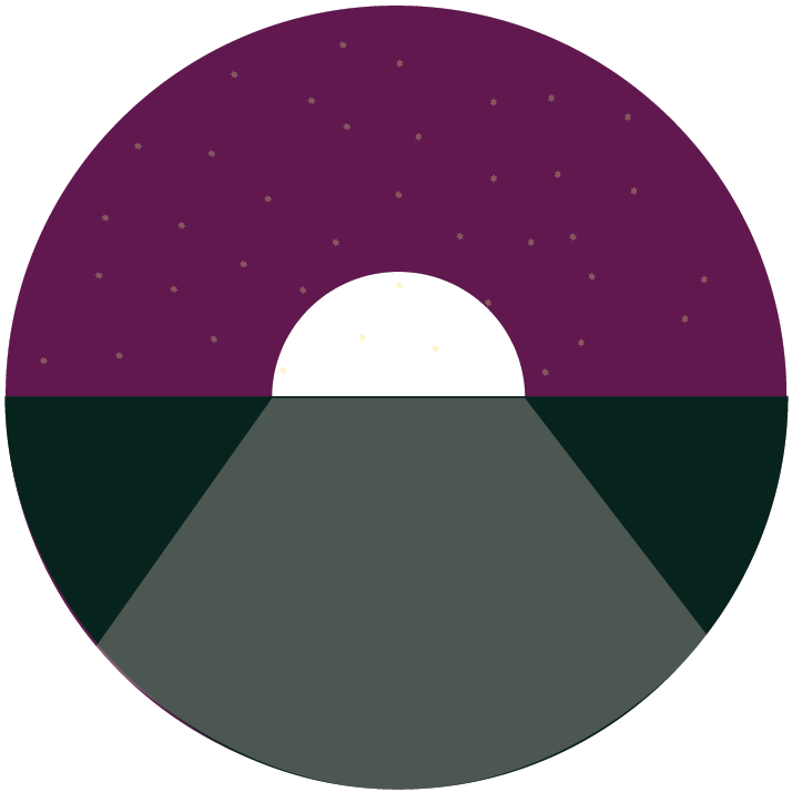 Illustration of night time with the moon